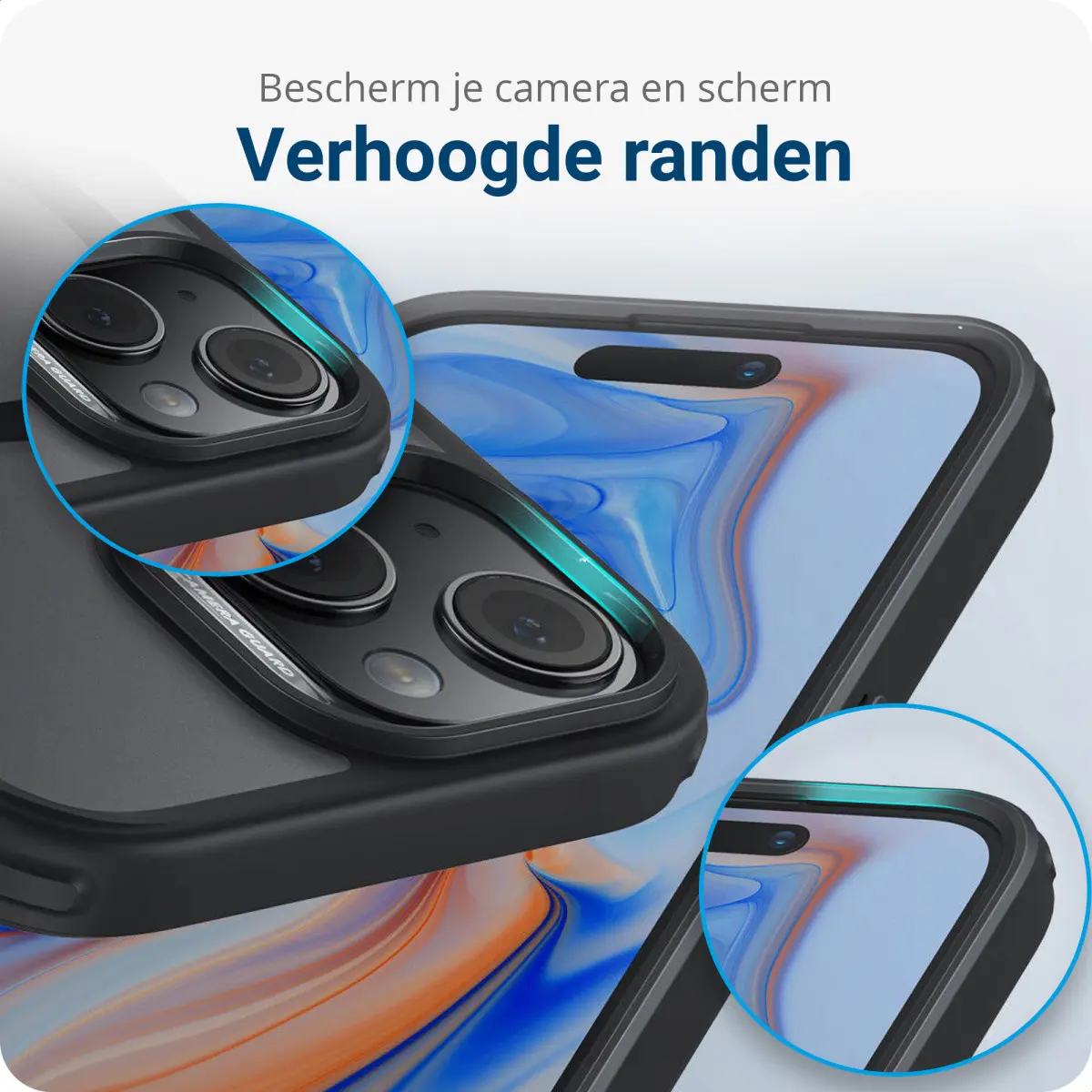 ESR Classic Hybrid Apple iPhone 15 Hoesje MagSafe Transparant Zwart afbeelding 6