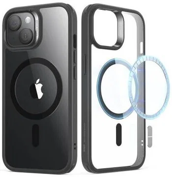 ESR Classic Hybrid Apple iPhone 15 Hoesje MagSafe Transparant Zwart