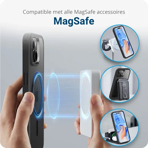 ESR Classic Hybrid Apple iPhone 15 Hoesje MagSafe Zwart afbeelding 5