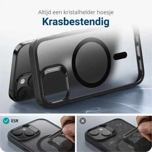 ESR Classic Hybrid Apple iPhone 15 Hoesje MagSafe Zwart afbeelding 7