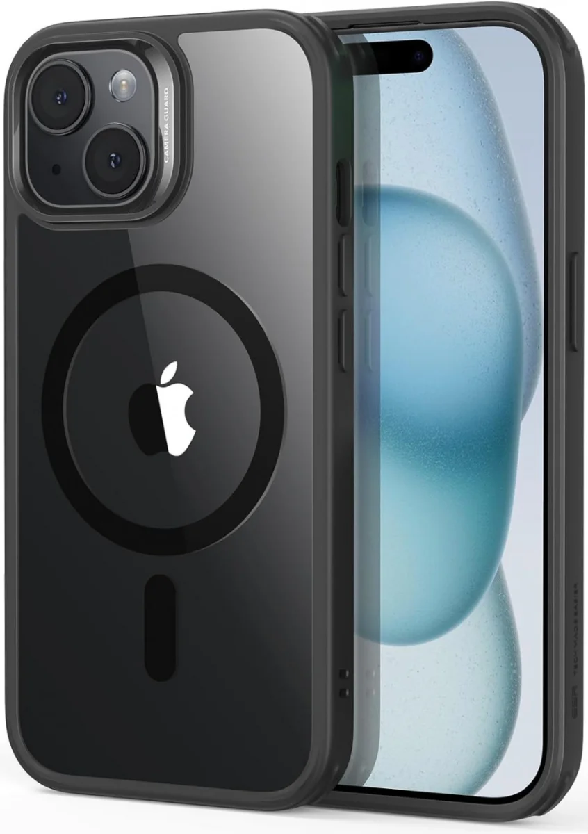 ESR Classic Hybrid Apple iPhone 15 Plus Hoesje MagSafe Clear Zwart afbeelding 1