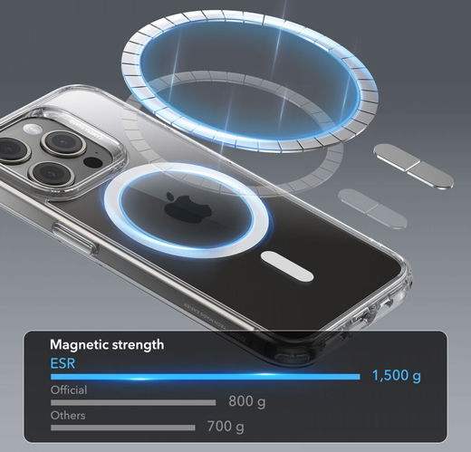 ESR Classic Hybrid iPhone 15 Pro Hoesje MagSafe Transparant afbeelding 11