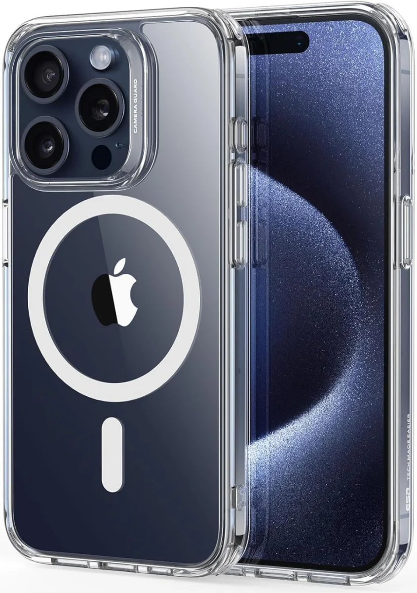 ESR Classic Hybrid iPhone 15 Pro Hoesje MagSafe Transparant afbeelding 1