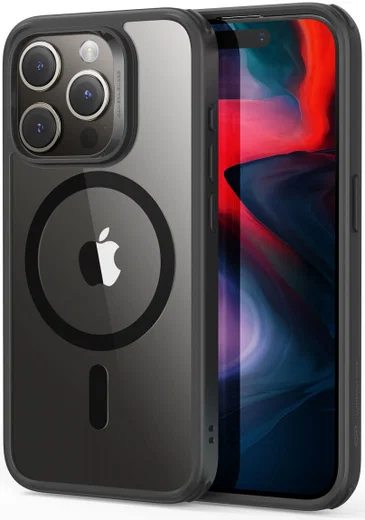 ESR Classic Hybrid iPhone 15 Pro Hoesje MagSafe Transparant Zwart afbeelding 13
