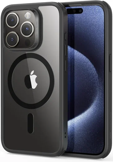 ESR Classic Hybrid iPhone 15 Pro Max Hoesje MagSafe Transparant Zwart afbeelding 1