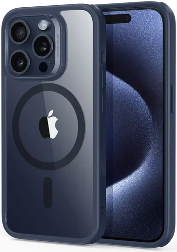 ESR Classic Hybrid iPhone 15 Pro Max Hoesje MagSafe Transparant Blauw afbeelding 1