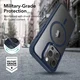 ESR Classic Hybrid iPhone 15 Pro Max Hoesje MagSafe Transparant Blauw afbeelding 4