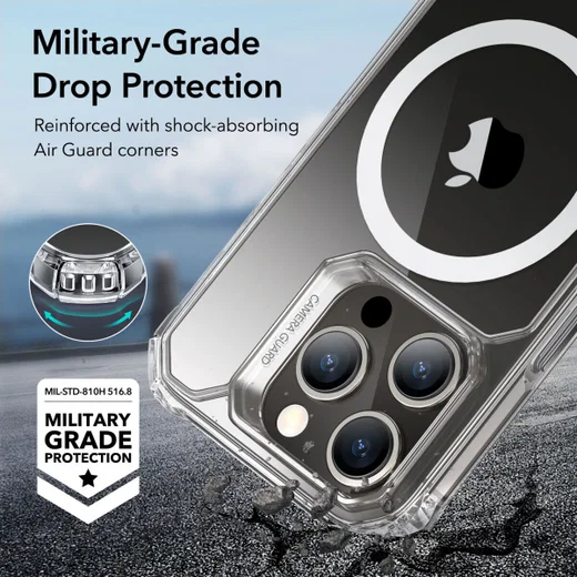 ESR Air Armor HaloLock iPhone 15 Pro Max Hoesje MagSafe Transparant afbeelding 4