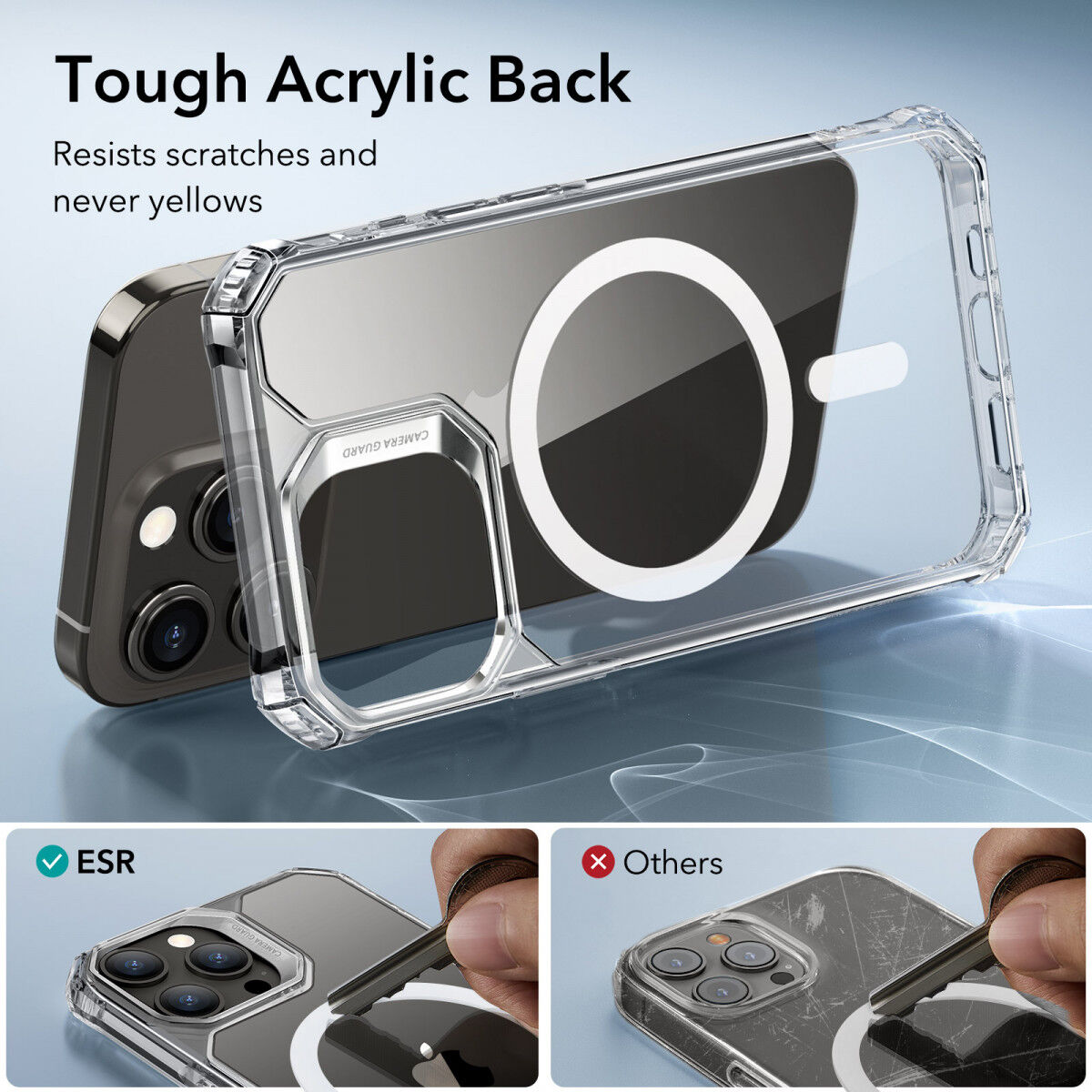 ESR Air Armor HaloLock iPhone 15 Pro Max Hoesje MagSafe Transparant afbeelding 5