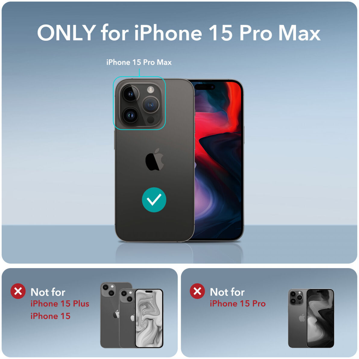 ESR Air Armor HaloLock iPhone 15 Pro Max Hoesje MagSafe Transparant afbeelding 7