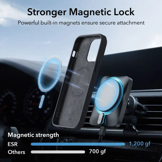ESR Cloud Soft HaloLock Apple iPhone 15 Plus Hoesje MagSafe Zwart afbeelding 2