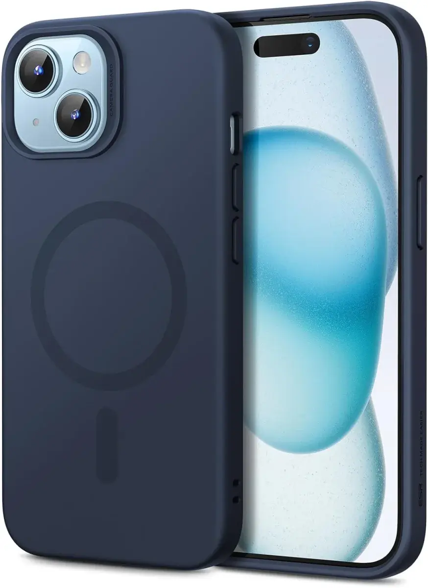ESR Cloud Soft HaloLock Apple iPhone 15 Plus Hoesje MagSafe Blauw afbeelding 1