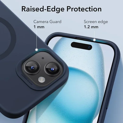 ESR Cloud Soft HaloLock Apple iPhone 15 Plus Hoesje MagSafe Blauw afbeelding 6
