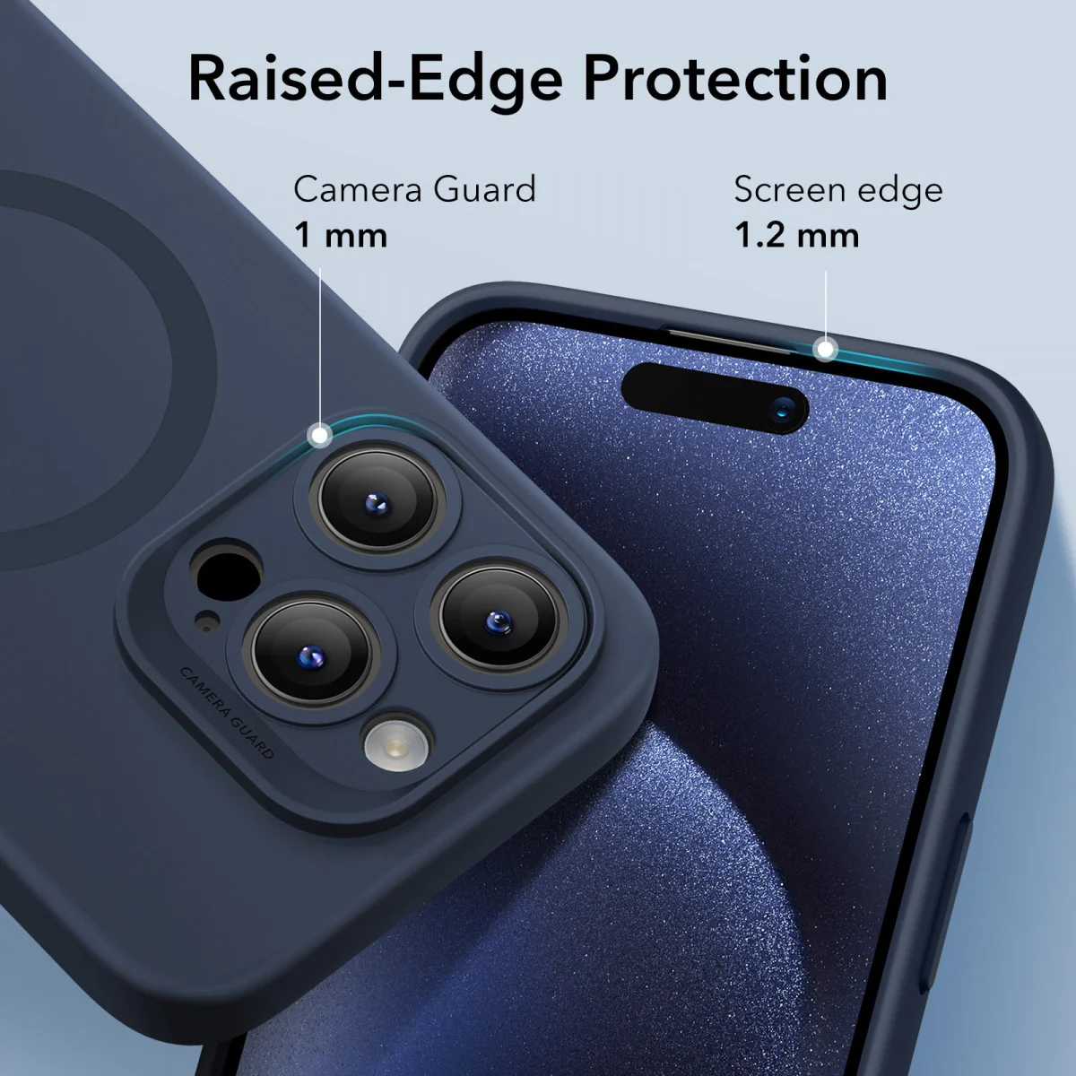 ESR Cloud Soft HaloLock Apple iPhone 15 Pro Max Hoesje MagSafe Blauw afbeelding 6