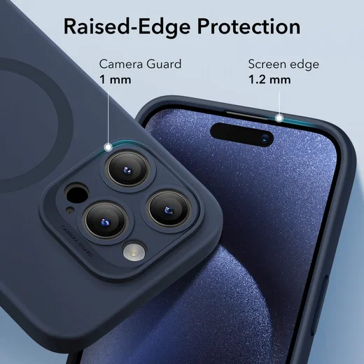 ESR Cloud Soft HaloLock Apple iPhone 15 Pro Max Hoesje MagSafe Blauw afbeelding 6