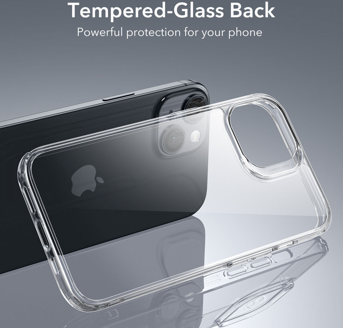 ESR Ice Shield Apple iPhone 15 Hoesje Tempered Glass Case Transparant afbeelding 2