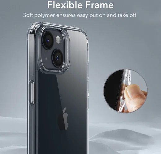 ESR Ice Shield Apple iPhone 15 Hoesje Tempered Glass Case Transparant afbeelding 5