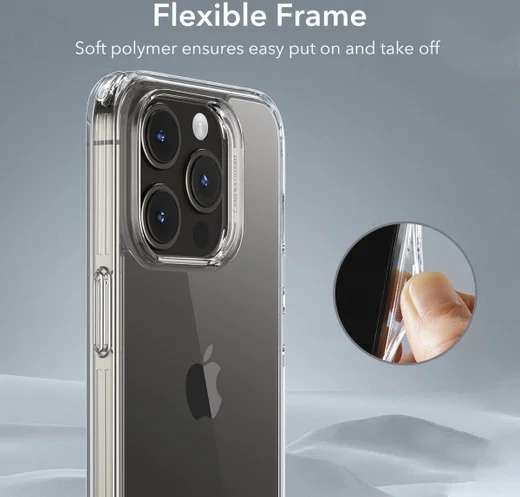 ESR Ice Shield iPhone 15 Pro Max Hoesje Tempered Glass Transparant afbeelding 5