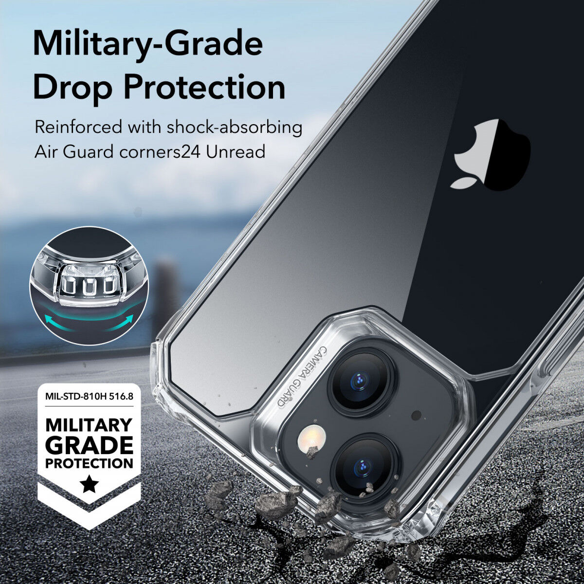 ESR Air Armor Apple iPhone 15 Hoesje Back Cover Transparant afbeelding 3