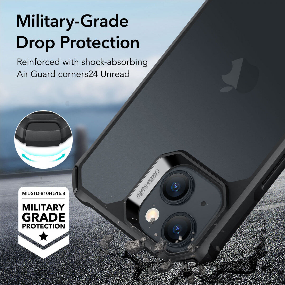 ESR Air Armor Apple iPhone 15 Plus Hoesje Back Cover Transparant afbeelding 3