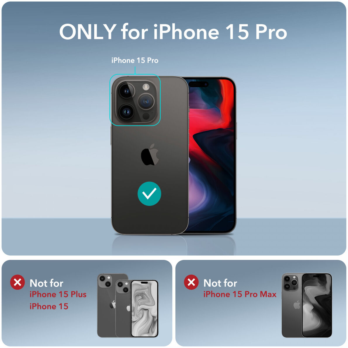 ESR Air Armor Apple iPhone 15 Pro Hoesje Back Cover Transparant afbeelding 8