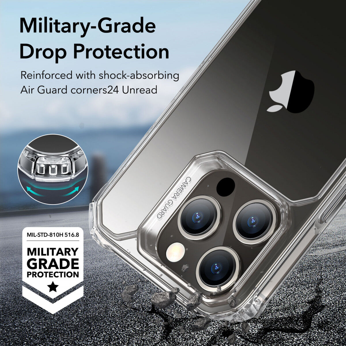 ESR Air Armor Apple iPhone 15 Pro Hoesje Back Cover Transparant afbeelding 3