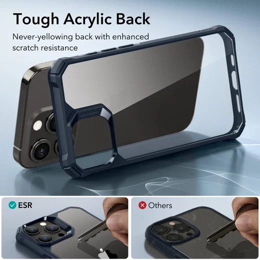 ESR Air Armor Apple iPhone 15 Pro Hoesje Back Cover Transparant Blauw afbeelding 3