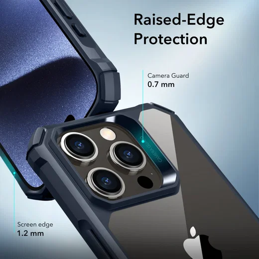 ESR Air Armor Apple iPhone 15 Pro Hoesje Back Cover Transparant Blauw afbeelding 4