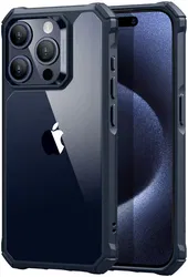 ESR Air Armor Apple iPhone 15 Pro Max Hoesje Back Cover Clear Blauw afbeelding