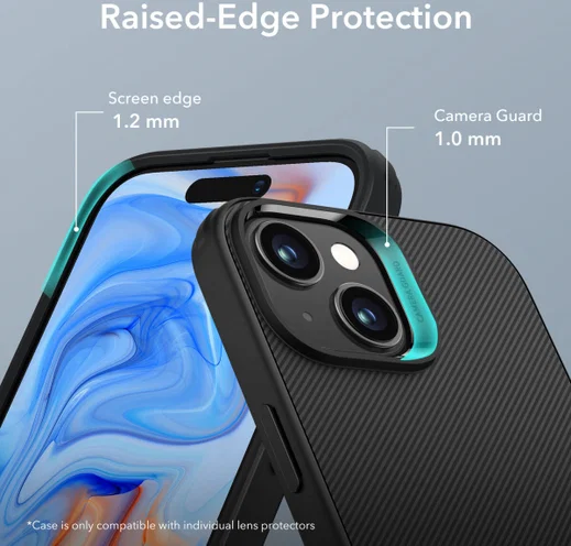 ESR Air Shield Boost Apple iPhone 15 Plus Hoesje Kickstand Zwart afbeelding 5