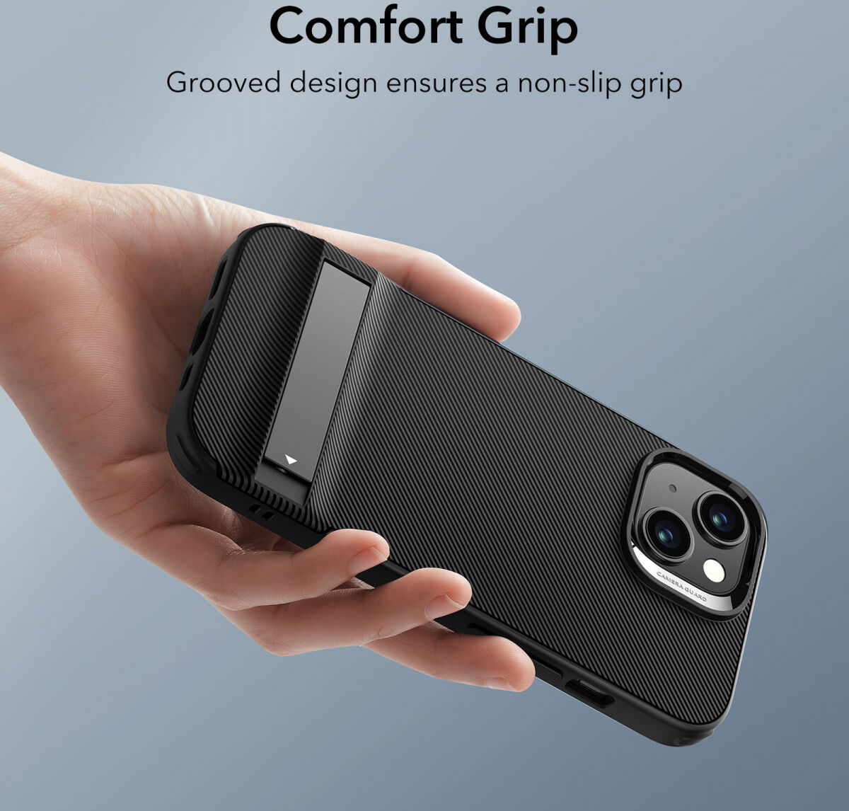 ESR Air Shield Boost Apple iPhone 15 Plus Hoesje Kickstand Zwart afbeelding 6