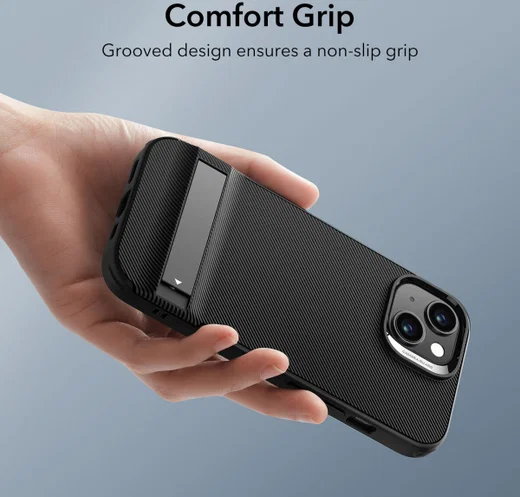 ESR Air Shield Boost Apple iPhone 15 Plus Hoesje Kickstand Zwart afbeelding 6