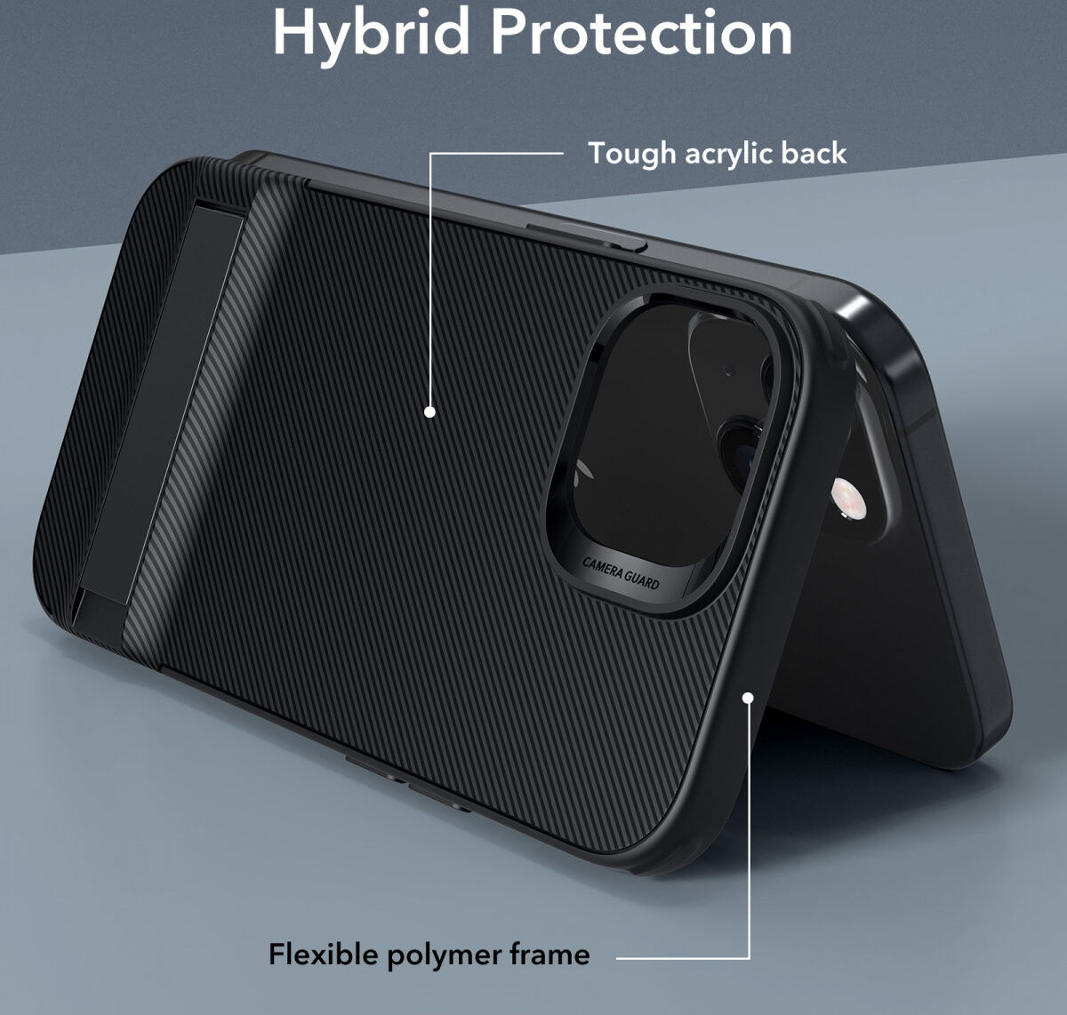 ESR Air Shield Boost Apple iPhone 15 Plus Hoesje Kickstand Zwart afbeelding 8