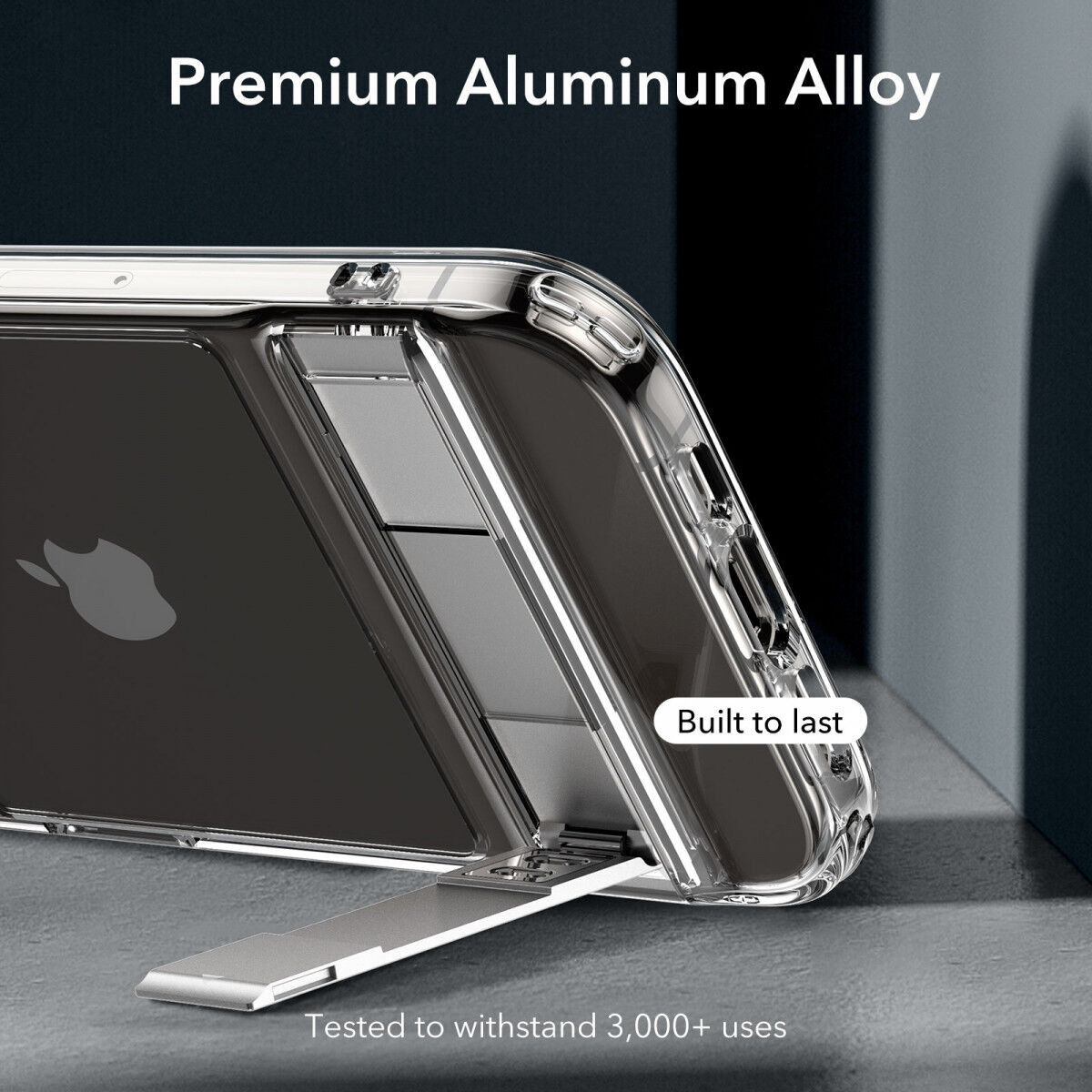 ESR Air Shield Boost iPhone 15 Pro Max Hoesje Kickstand Transparant afbeelding 5