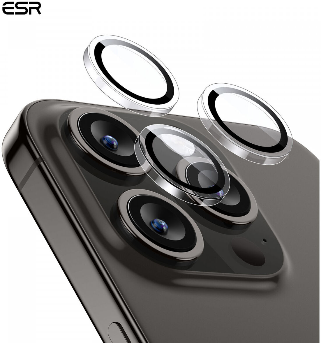 ESR Apple iPhone 15 Pro / 15 Pro Max Camera Lens Protector Transparant afbeelding 1
