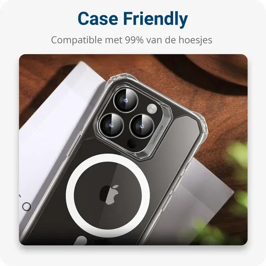 ESR Armorite Apple iPhone 15 Pro / 15 Pro Max Camera Lens Protector Zwart afbeelding 4