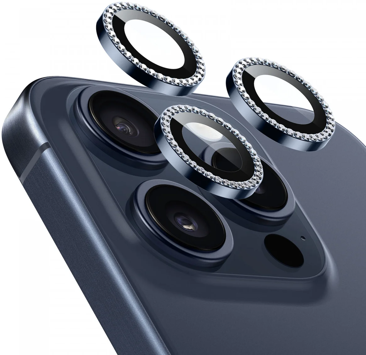 ESR Apple iPhone 15 Pro / 15 Pro Max Camera Lens Protector Rhinestone afbeelding 1