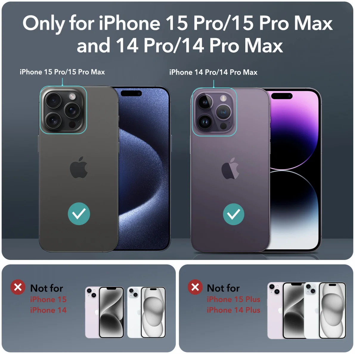 ESR Apple iPhone 15 Pro / 15 Pro Max Camera Lens Protector Rhinestone afbeelding 6
