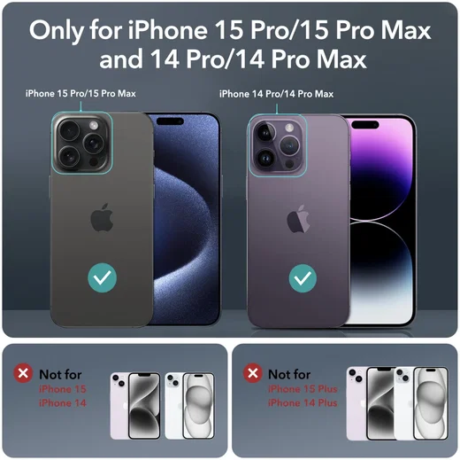 ESR Apple iPhone 15 Pro / 15 Pro Max Camera Lens Protector Rhinestone afbeelding 6