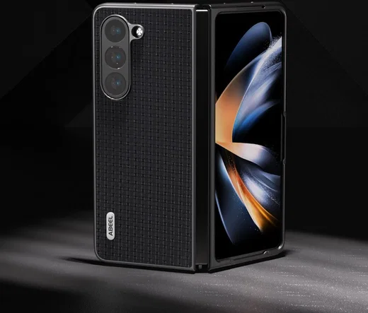 ABEEL Leren Samsung Galaxy Z Fold 5 Hoesje Leer Zwart afbeelding 4