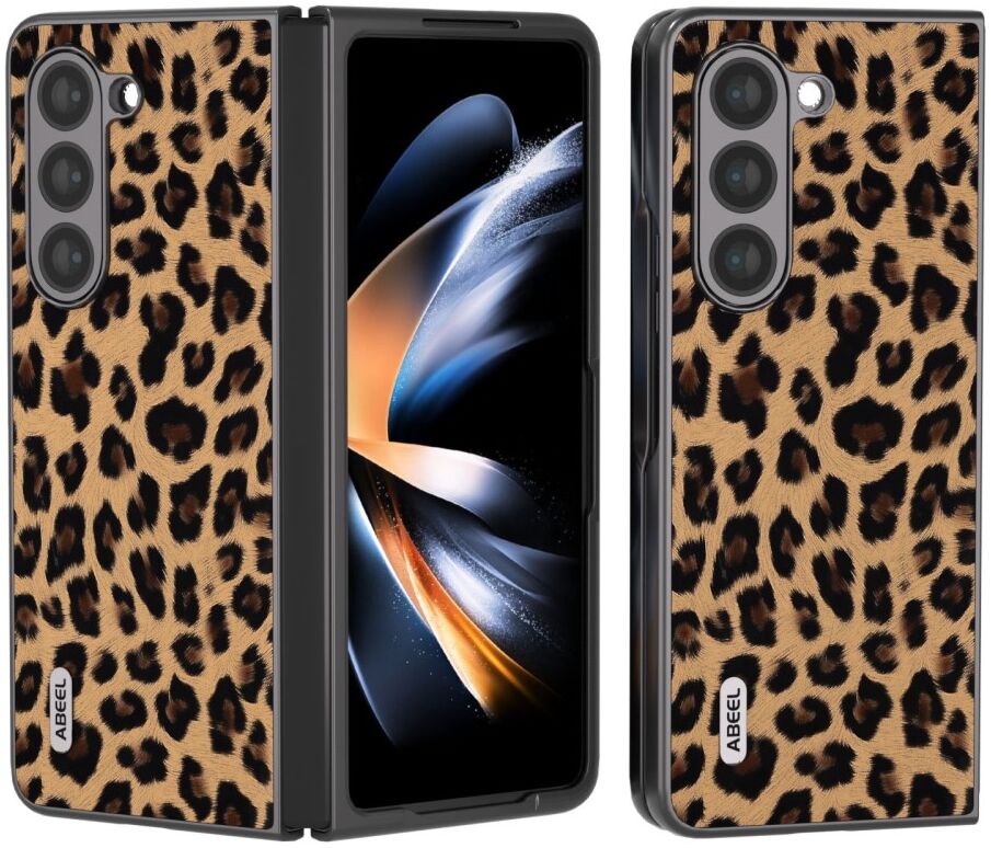 ABEEL Luipaard Samsung Galaxy Z Fold 5 Hoesje Back Cover Goud afbeelding 1