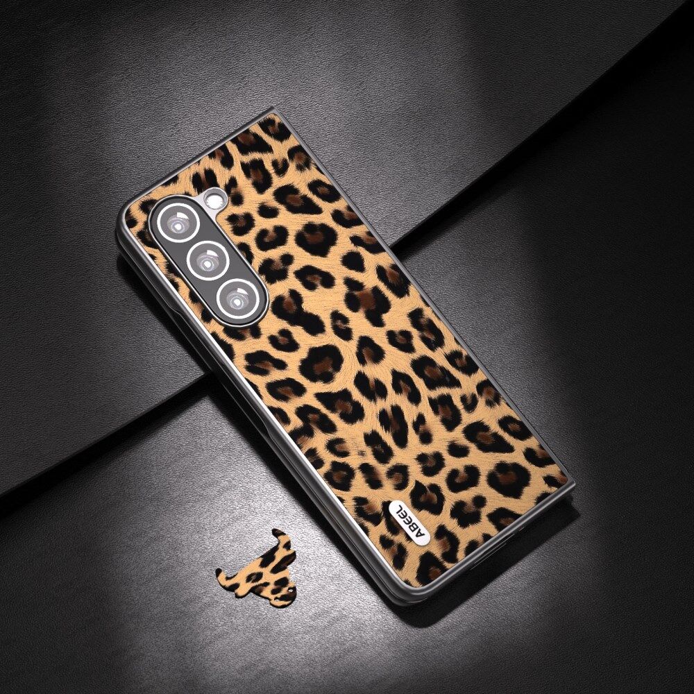 ABEEL Luipaard Samsung Galaxy Z Fold 5 Hoesje Back Cover Goud afbeelding 3