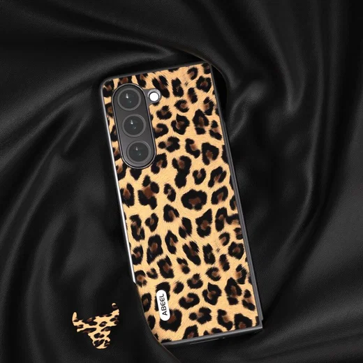ABEEL Luipaard Samsung Galaxy Z Fold 5 Hoesje Back Cover Goud afbeelding 4