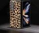 ABEEL Luipaard Samsung Galaxy Z Fold 5 Hoesje Back Cover Goud afbeelding 2