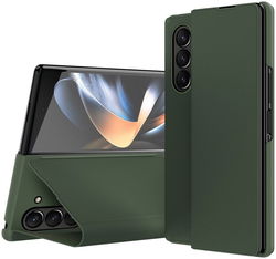 Samsung Galaxy Z Fold 5 Hoesje Kevlar Book Case Kunstleer Groen afbeelding