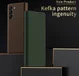 Samsung Galaxy Z Fold 5 Hoesje Kevlar Book Case Kunstleer Groen afbeelding 3