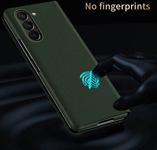 Samsung Galaxy Z Fold 5 Hoesje Kevlar Book Case Kunstleer Groen afbeelding 8