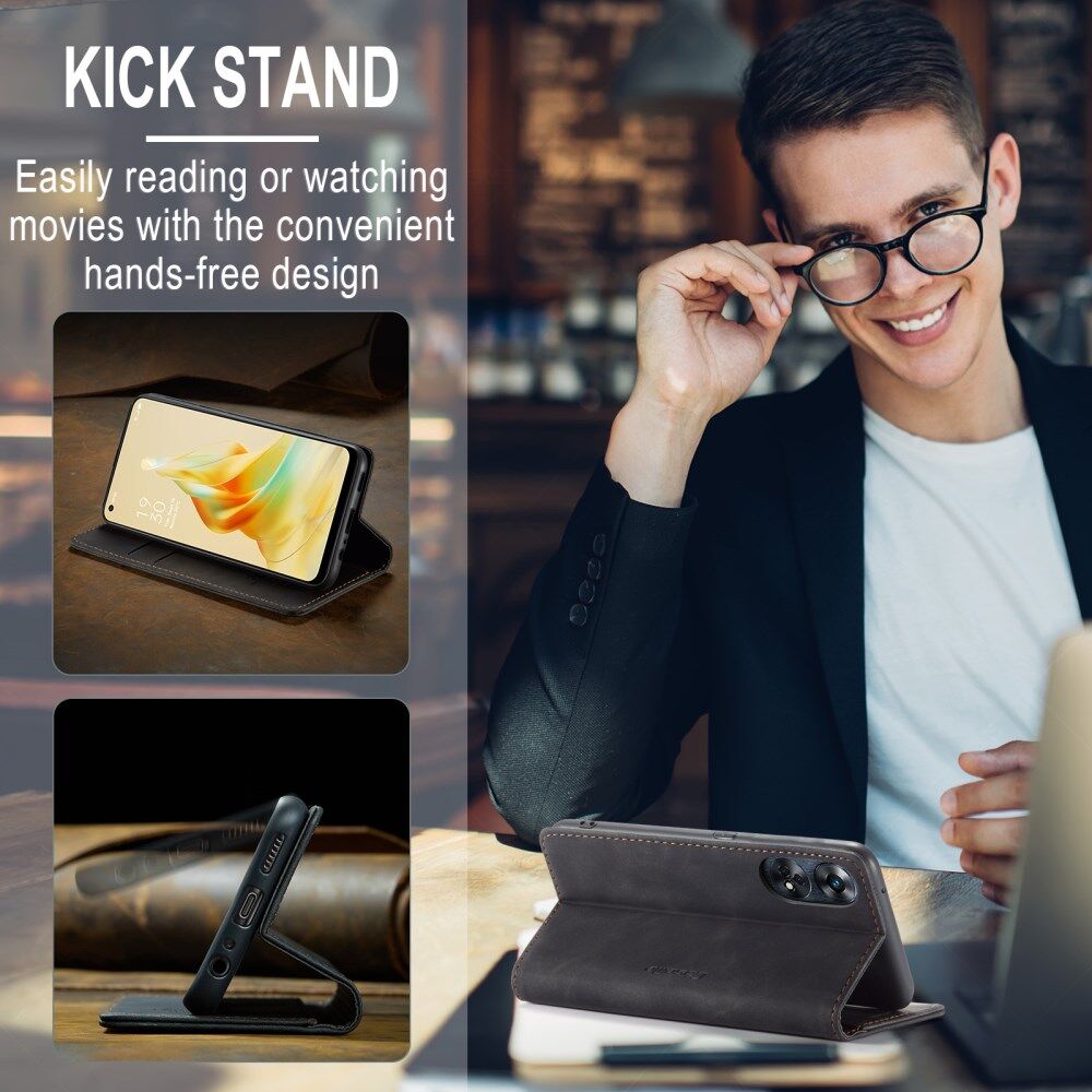 CaseMe 013 Oppo Reno 8T Hoesje Book Case met Standaard Zwart afbeelding 6