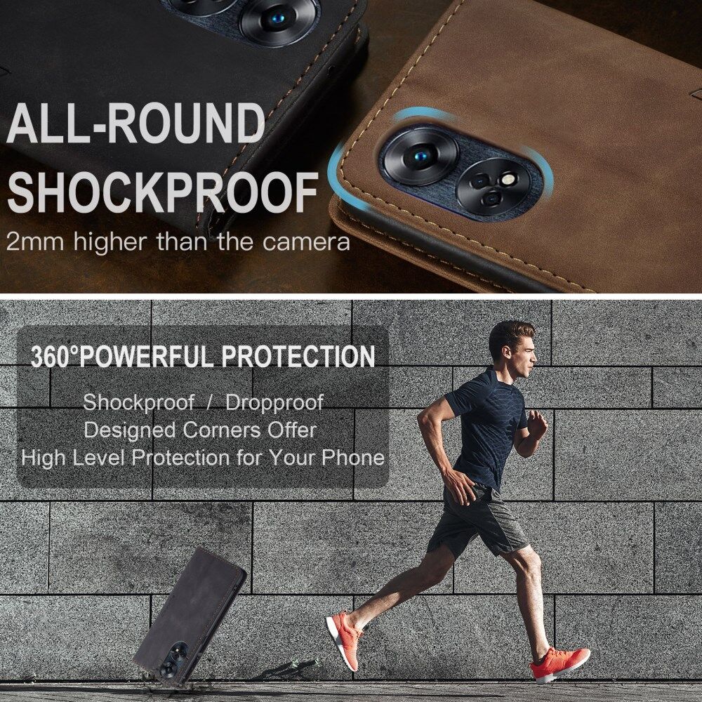 CaseMe 013 Oppo Reno 8T Hoesje Book Case met Standaard Zwart afbeelding 5