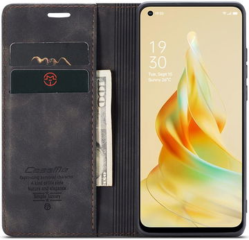 CaseMe 013 Oppo Reno 8T Hoesje Book Case met Standaard Zwart